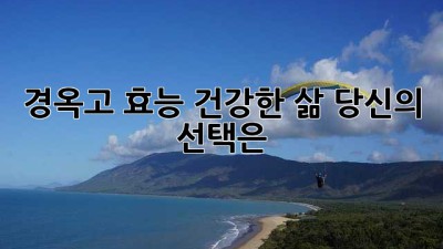 경옥고 효능: 건강한 삶, 당신의 선택은?
