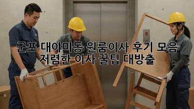 군포 대야미동 원룸이사 후기 모음: 저렴한 이사 꿀팁 대방출! ✨
