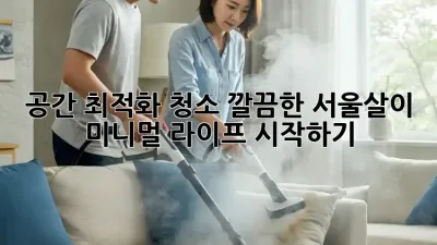 공간 최적화 청소: 깔끔한 서울살이, 미니멀 라이프 시작하기 ✨